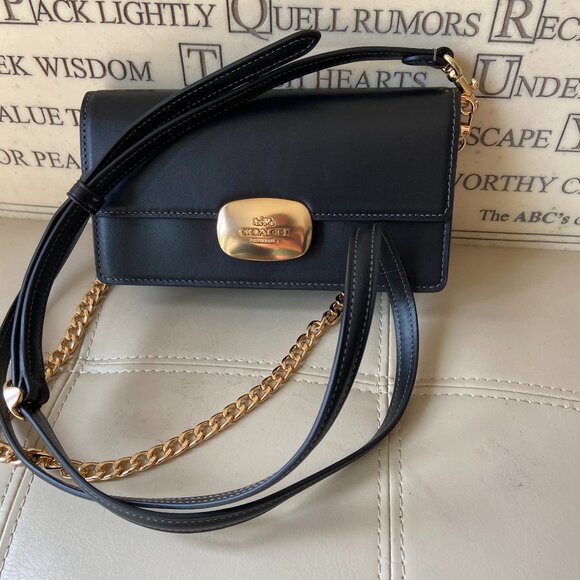 AMAZING COACH ELZA BLACK CSB CROSSBODY BAG! - Picture 1 of 5